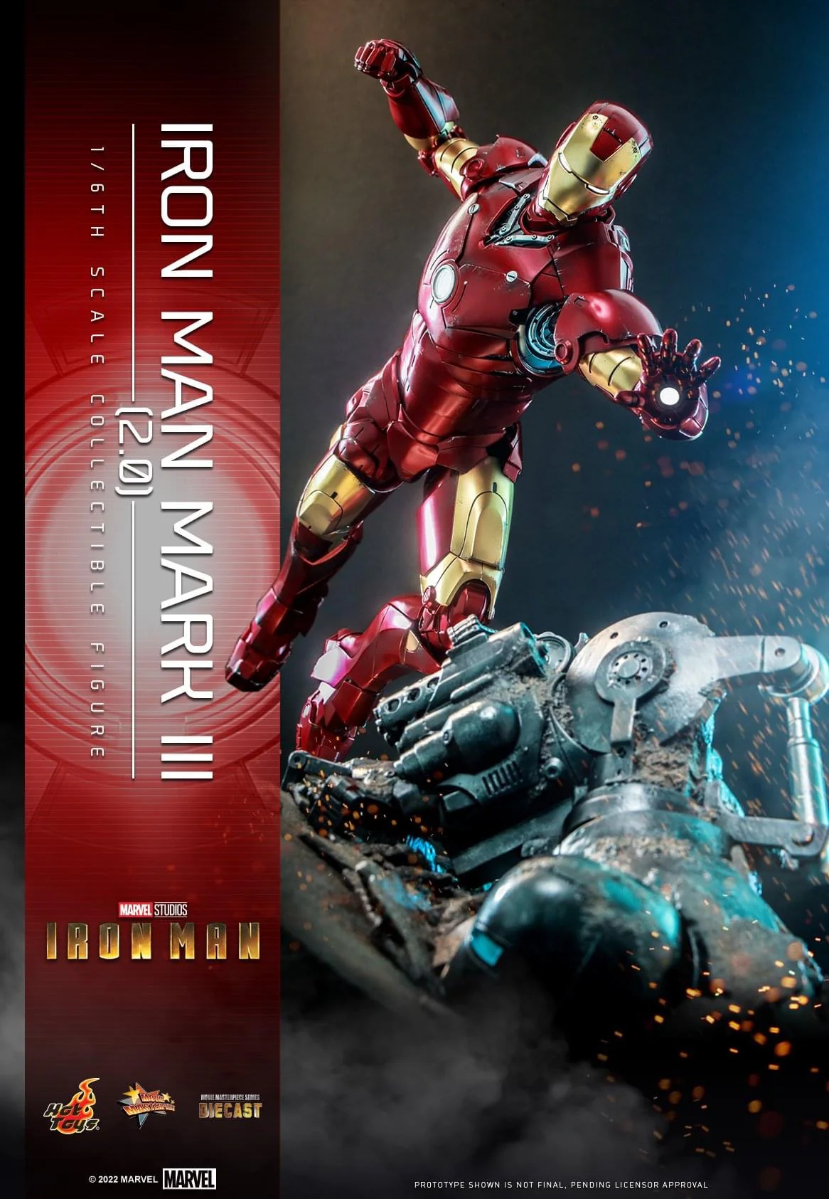 Preventa Figura Iron Man Mark III (2.0) Diecast marca Hot Toys MMS664D48 escala 1/6 - Image 11