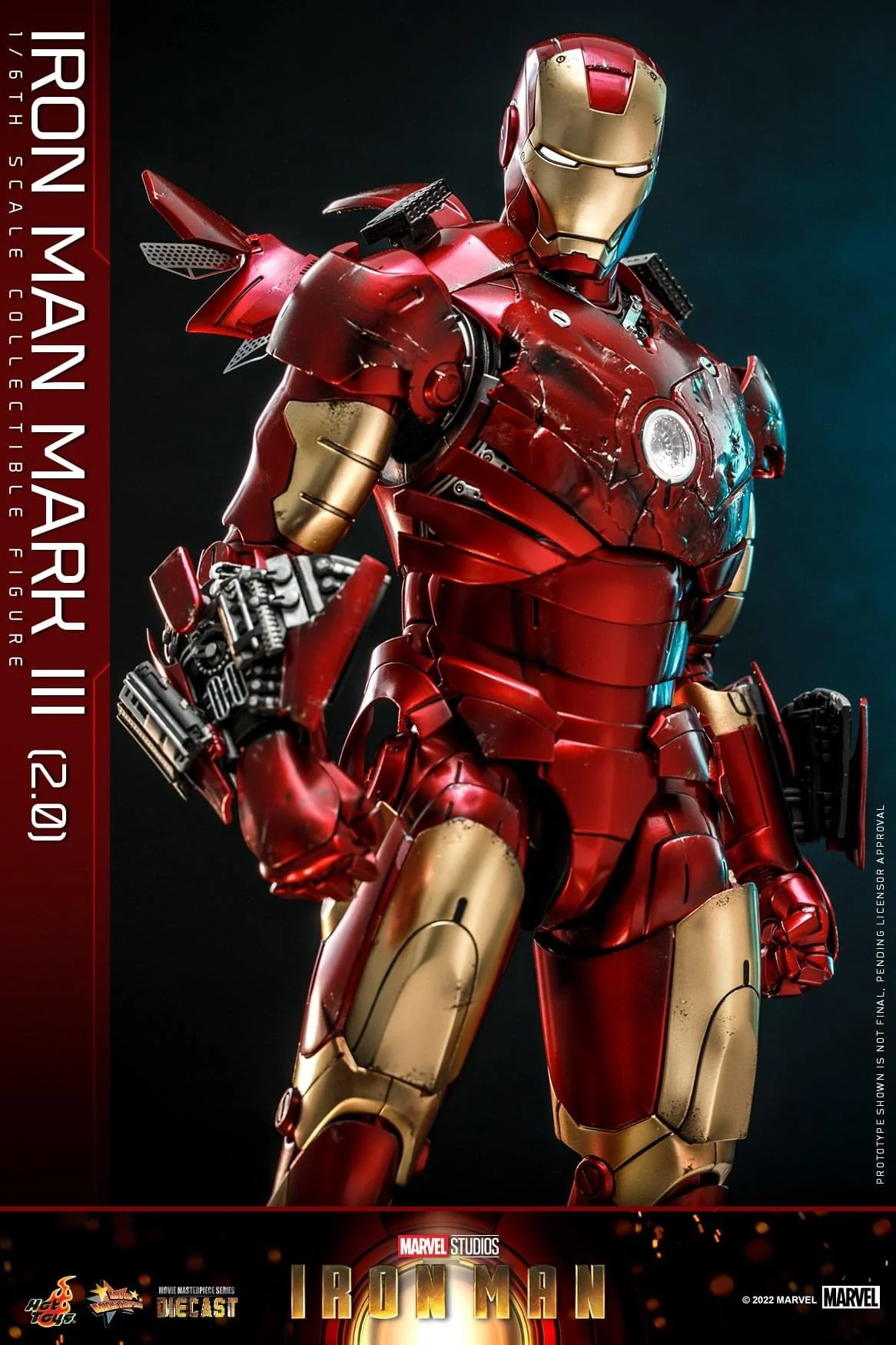 Preventa Figura Iron Man Mark III (2.0) Diecast marca Hot Toys MMS664D48 escala 1/6 - Image 14
