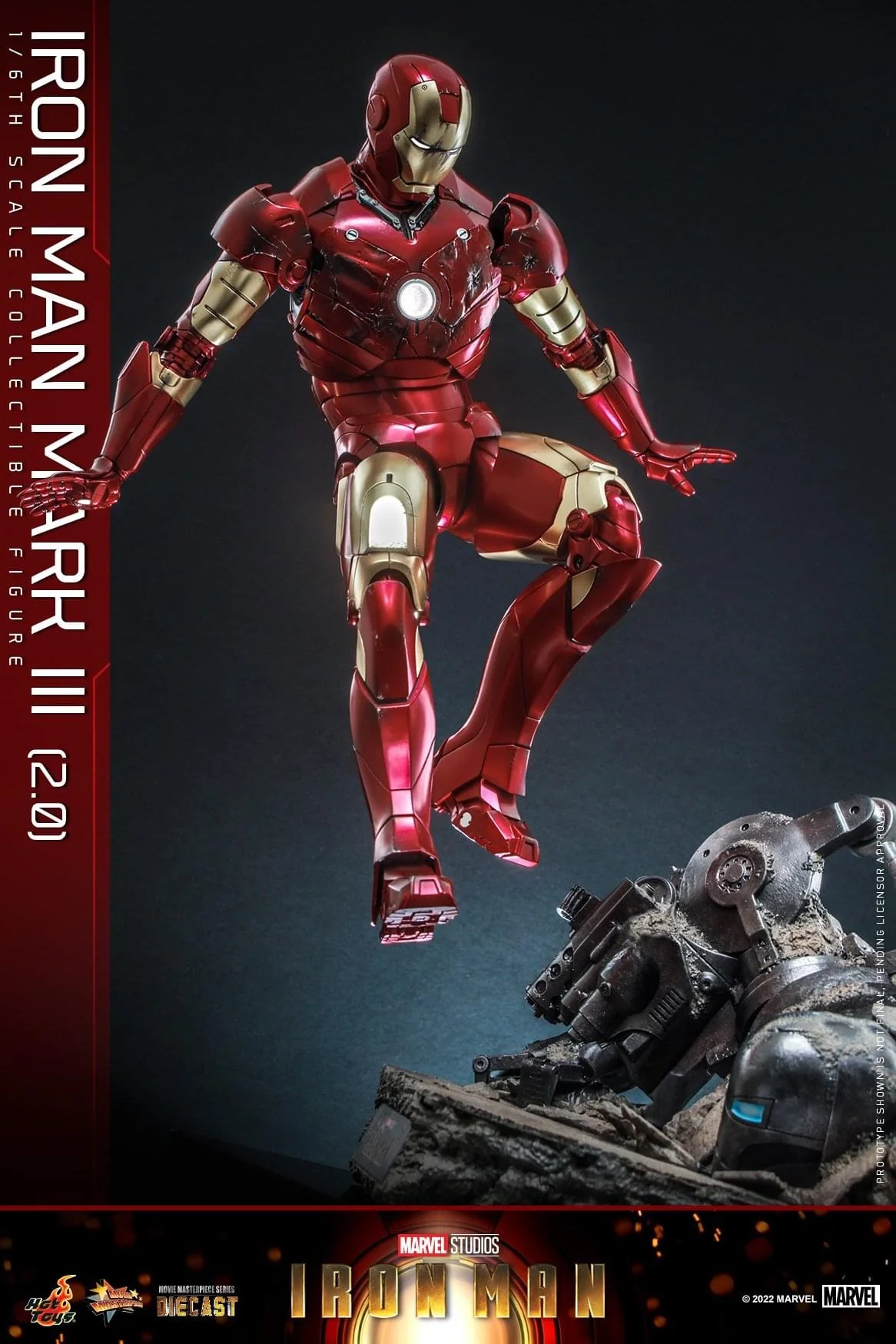 Preventa Figura Iron Man Mark III (2.0) Diecast marca Hot Toys MMS664D48 escala 1/6 - Image 15