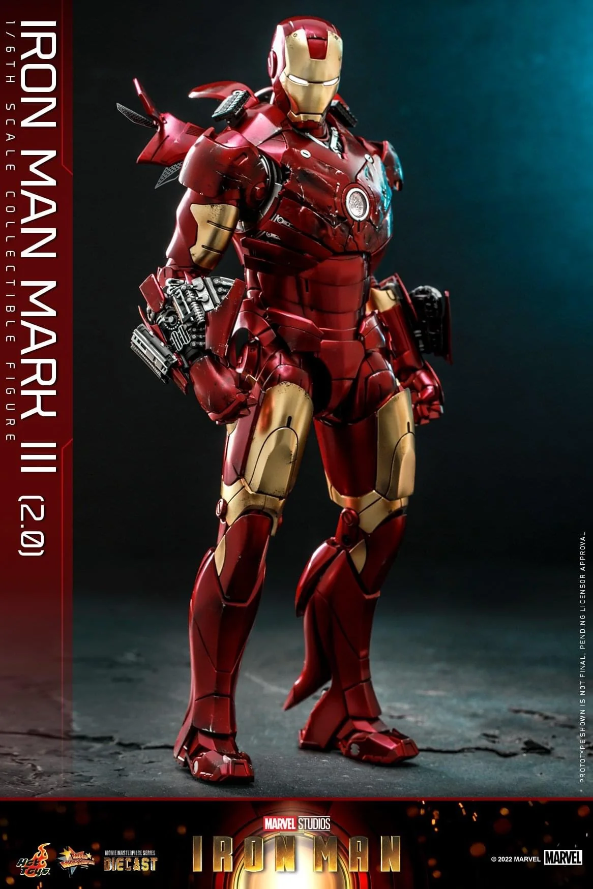 Preventa Figura Iron Man Mark III (2.0) Diecast marca Hot Toys MMS664D48 escala 1/6 - Image 3