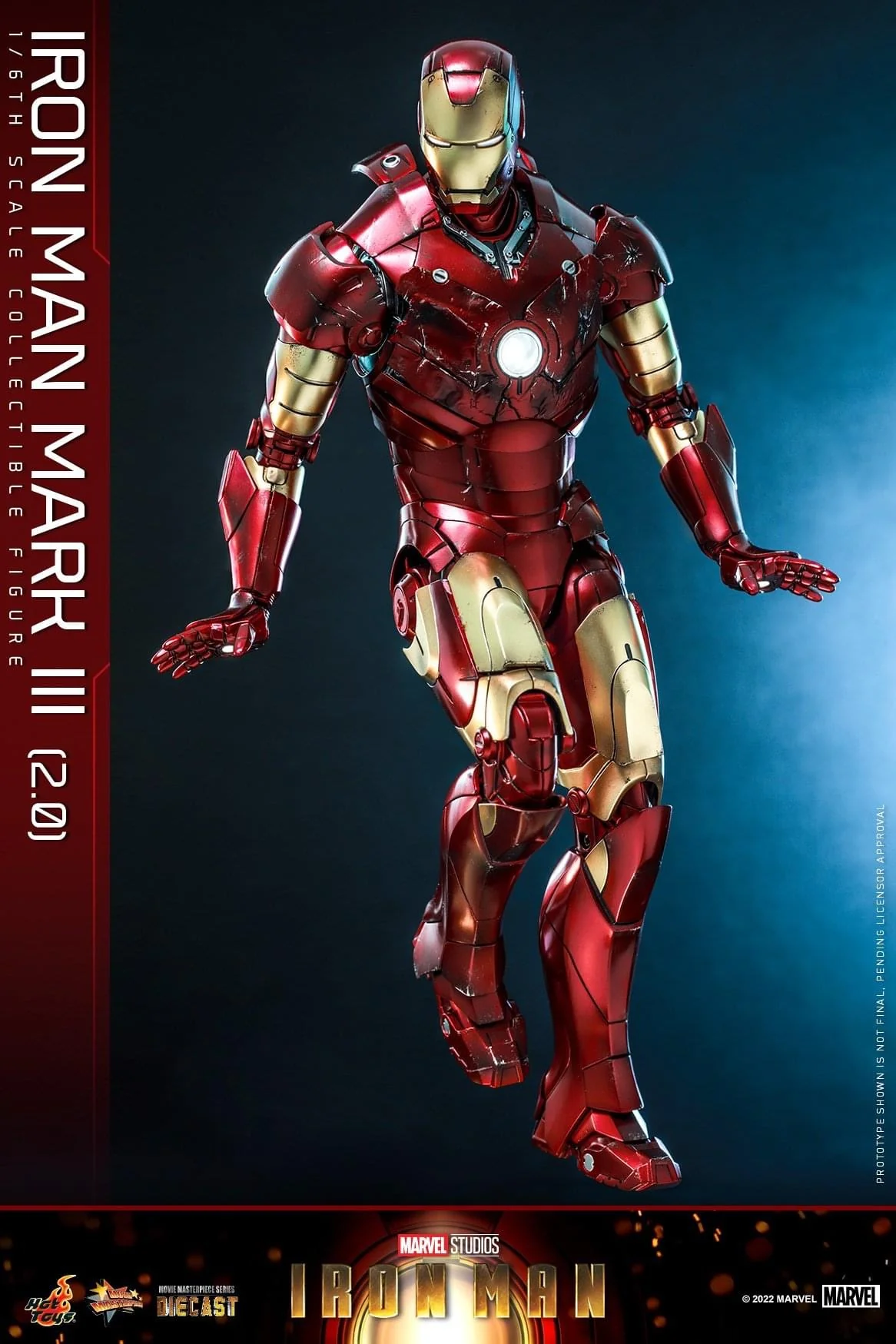 Preventa Figura Iron Man Mark III (2.0) Diecast marca Hot Toys MMS664D48 escala 1/6 - Image 5