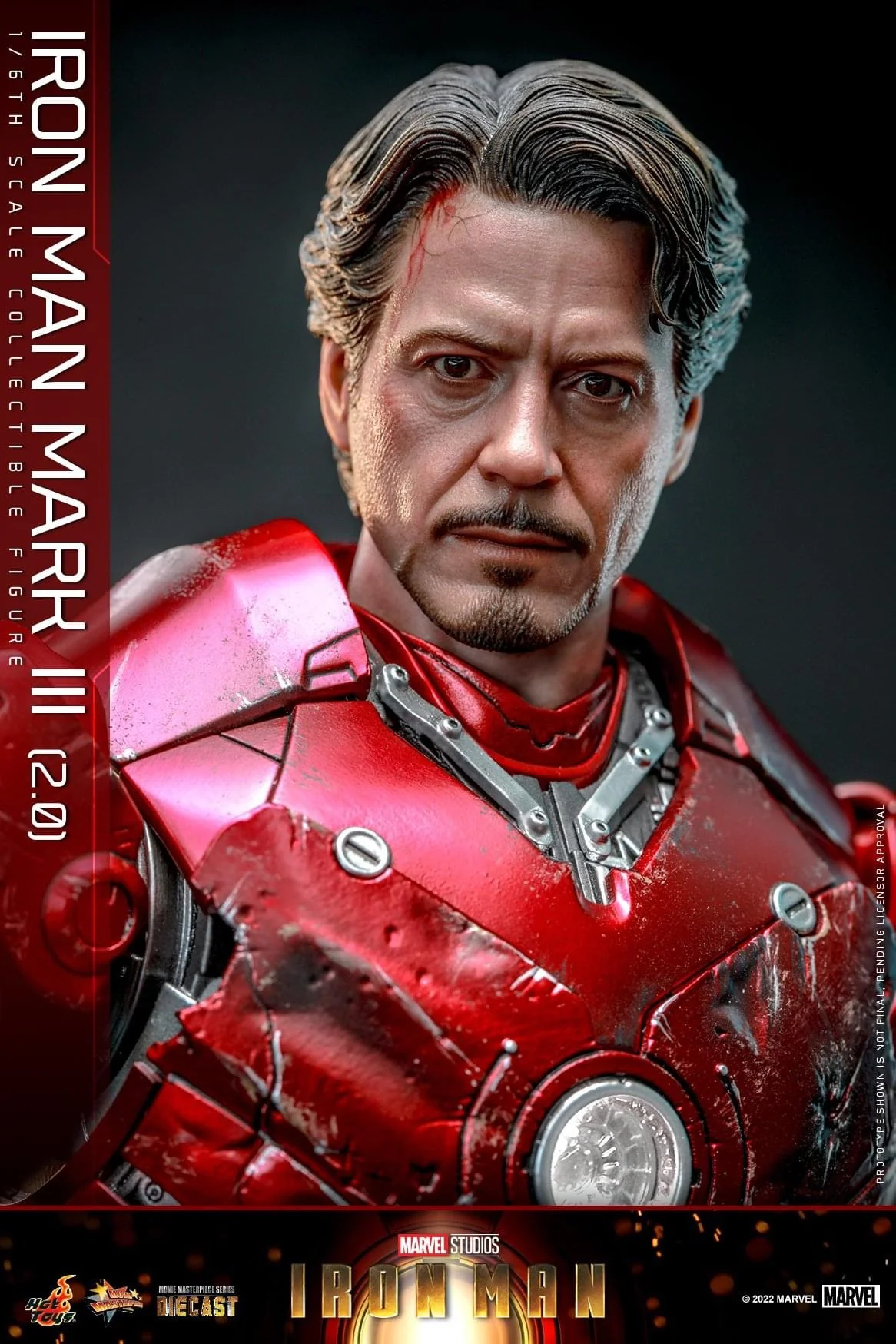 Preventa Figura Iron Man Mark III (2.0) Diecast marca Hot Toys MMS664D48 escala 1/6 - Image 7