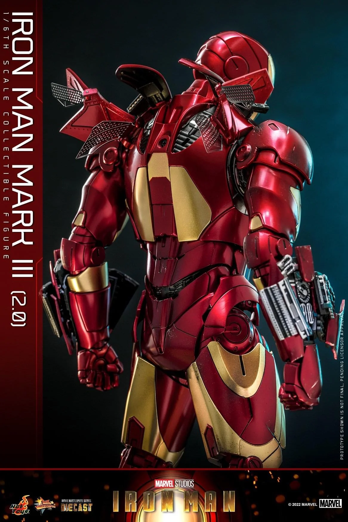 Preventa Figura Iron Man Mark III (2.0) Diecast marca Hot Toys MMS664D48 escala 1/6 - Image 9