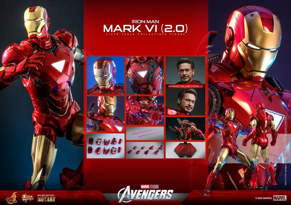 Preventa Figura Iron Man Mark VI (versión 2.0) - The Avengers marca Hot Toys MMS687D52 escala 1/6 - Image 16