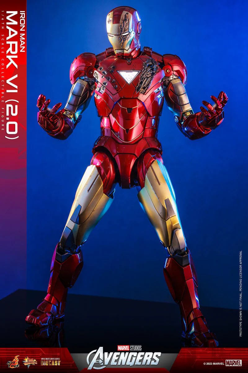 Preventa Figura Iron Man Mark VI (versión 2.0) - The Avengers marca Hot Toys MMS687D52 escala 1/6 - Image 9