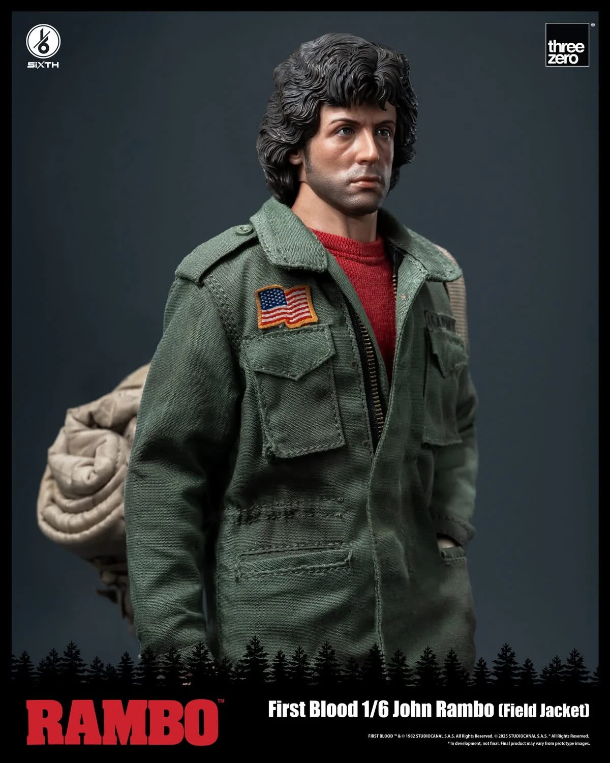 Preventa Figura John Rambo (Field Jacket) - Rambo: First Blood marca Threezero 3Z0553 escala 1/6 - Image 10