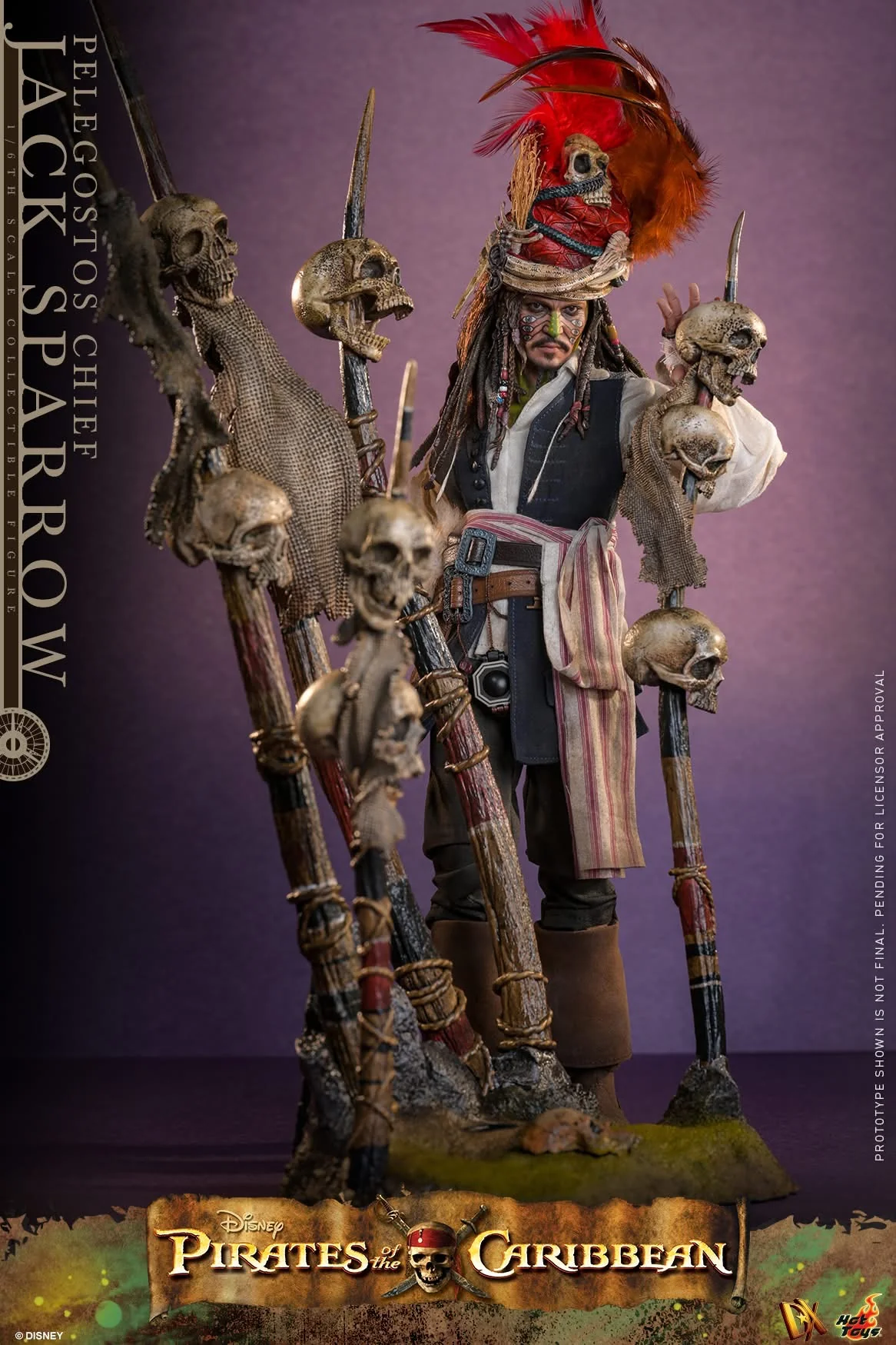 Preventa Figura Pelegostos Chief Jack Sparrow - Pirates of the Caribbean: Dead Man's Chest marca Hot Toys DX48 escala 1/6 - Image 12