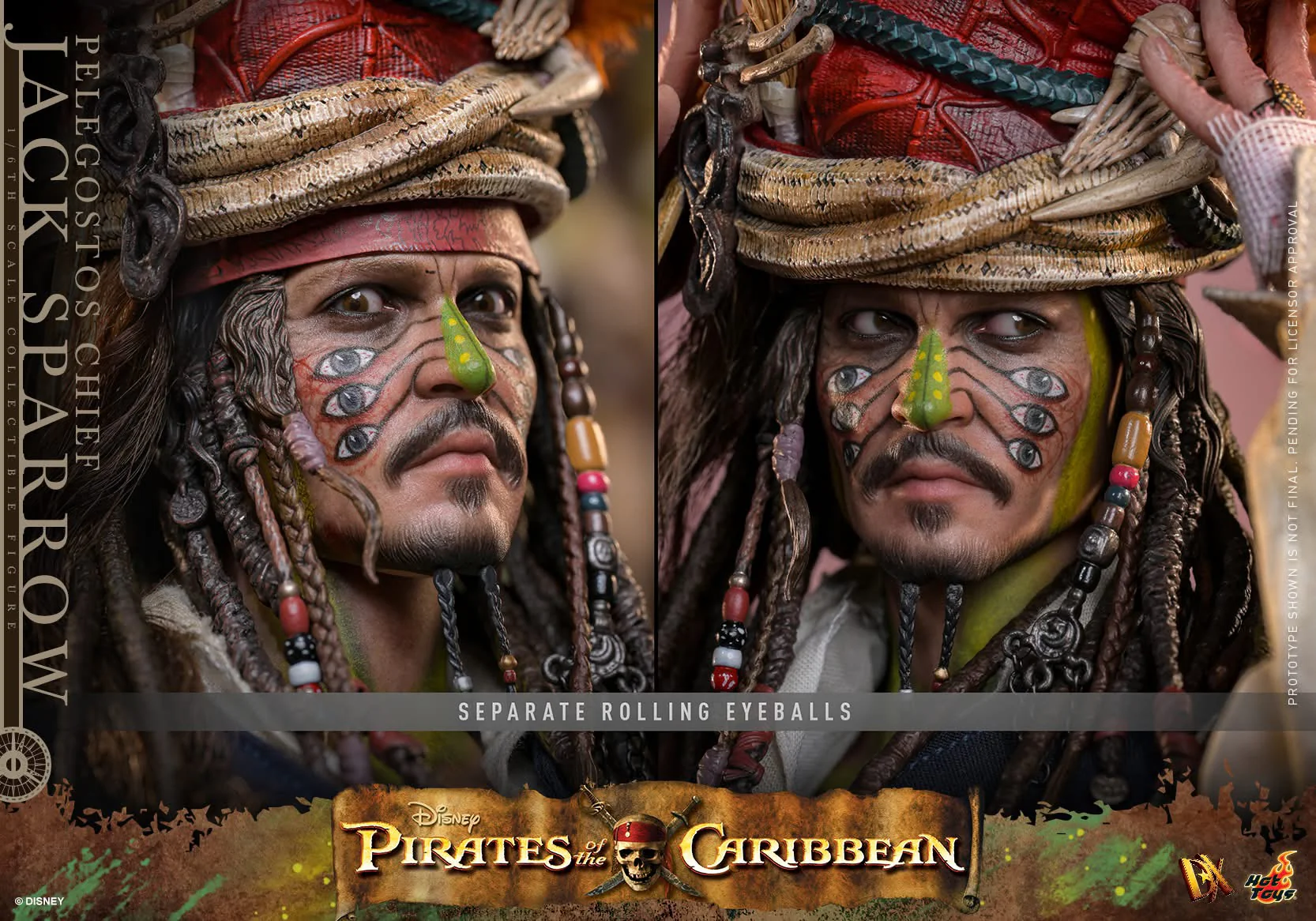 Preventa Figura Pelegostos Chief Jack Sparrow - Pirates of the Caribbean: Dead Man's Chest marca Hot Toys DX48 escala 1/6 - Image 19