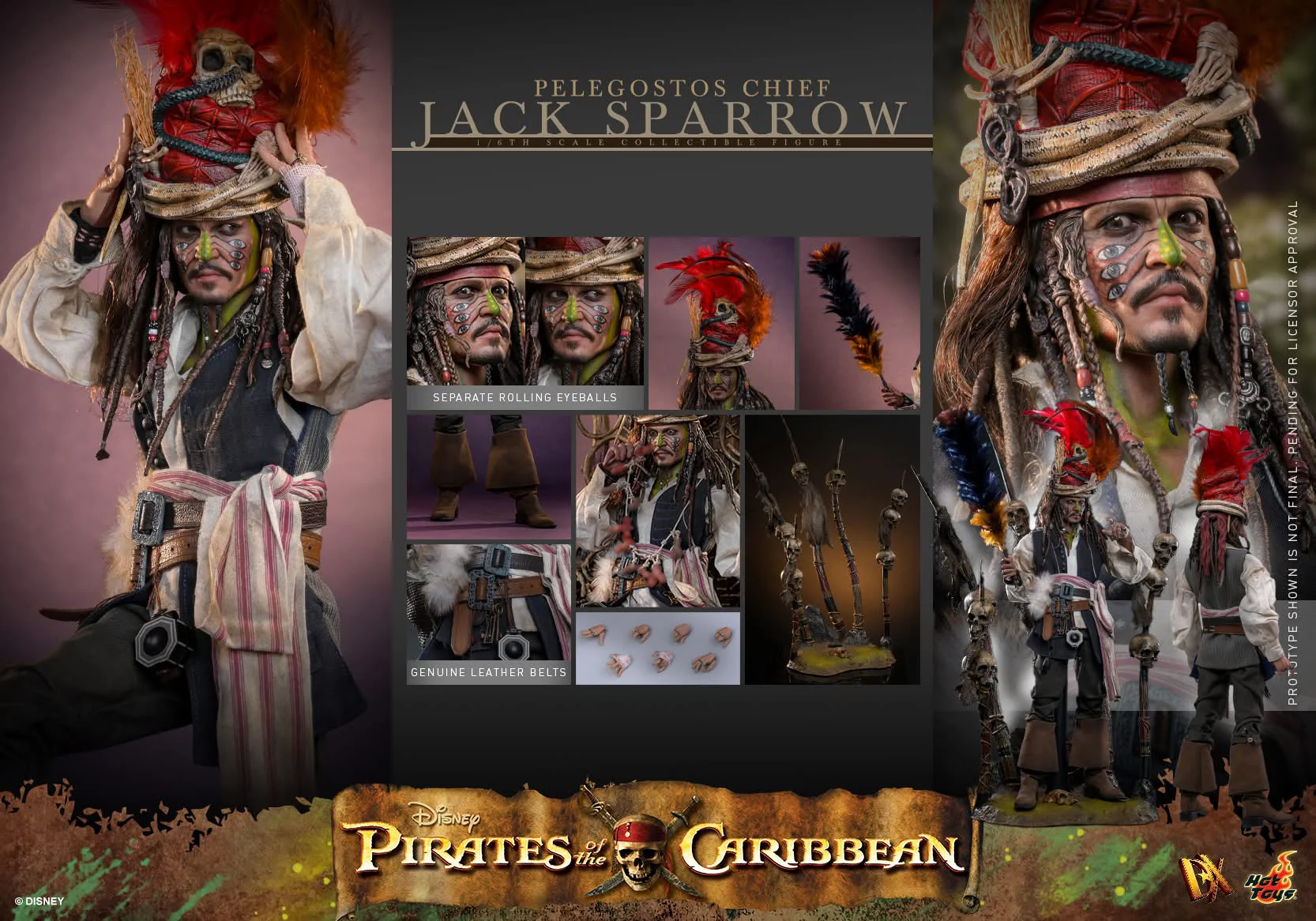 Preventa Figura Pelegostos Chief Jack Sparrow - Pirates of the Caribbean: Dead Man's Chest marca Hot Toys DX48 escala 1/6 - Image 20