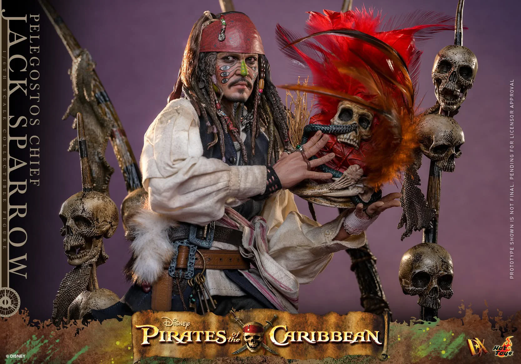 Preventa Figura Pelegostos Chief Jack Sparrow - Pirates of the Caribbean: Dead Man's Chest marca Hot Toys DX48 escala 1/6 - Image 4