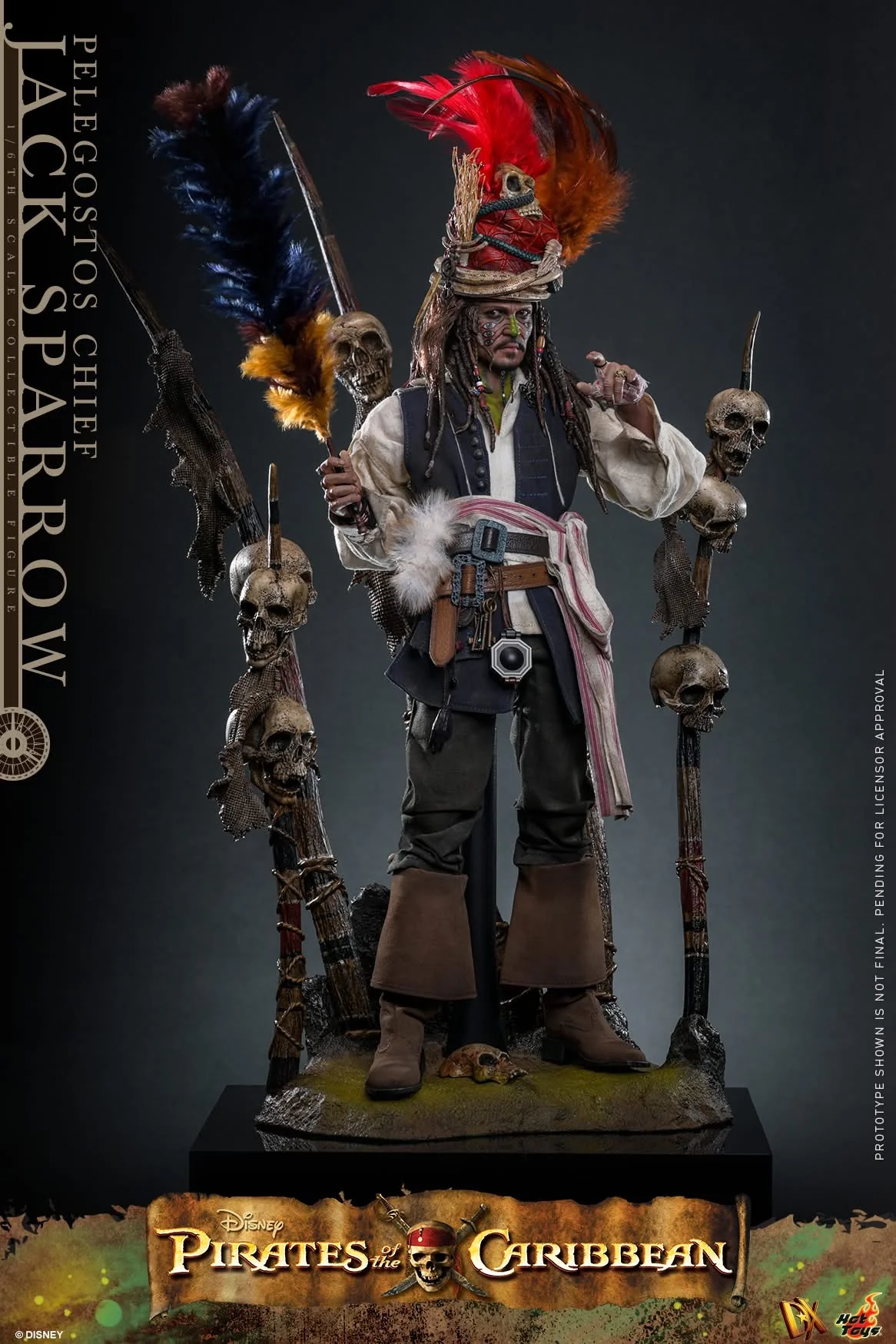 Preventa Figura Pelegostos Chief Jack Sparrow - Pirates of the Caribbean: Dead Man's Chest marca Hot Toys DX48 escala 1/6 - Image 7