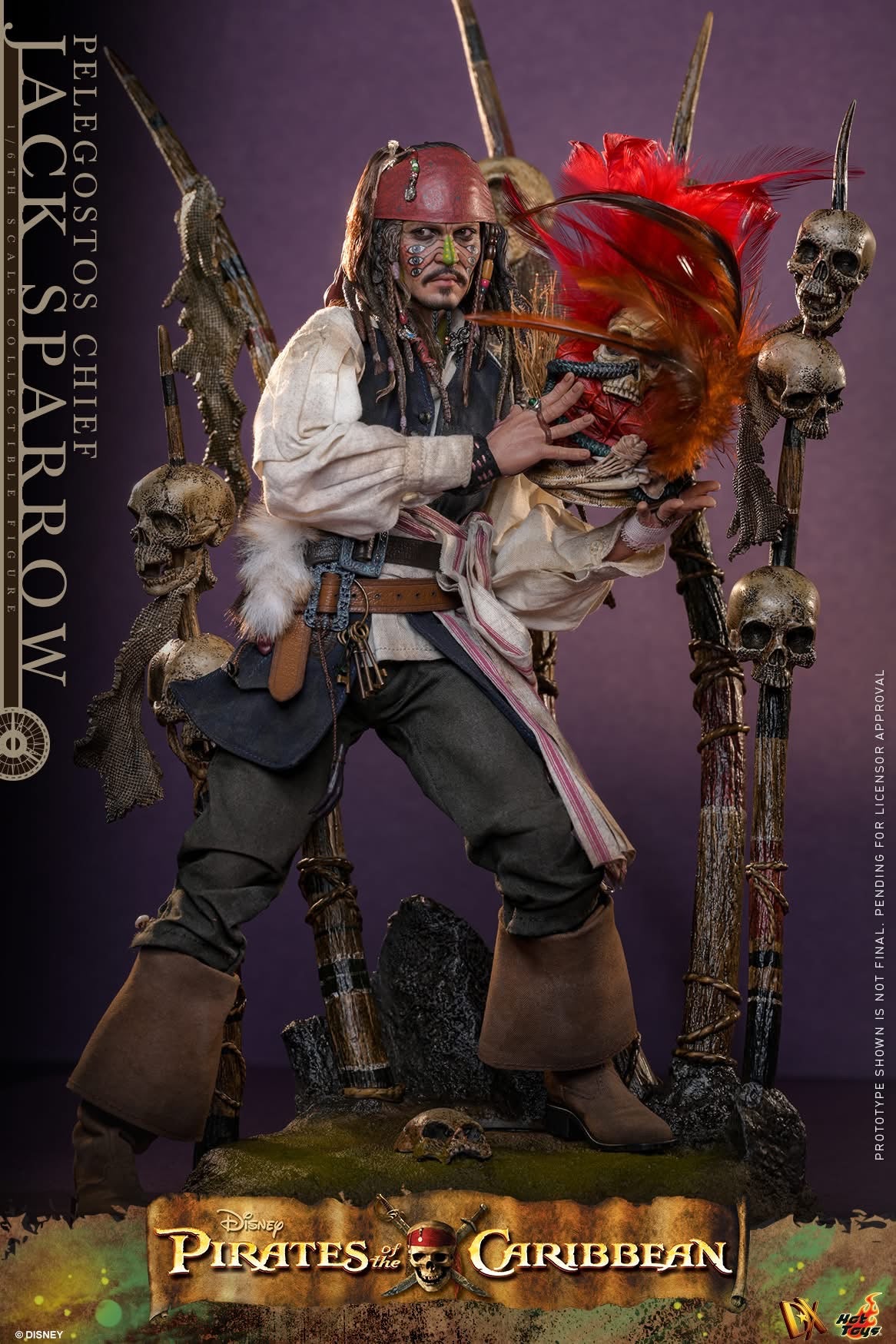 Preventa Figura Pelegostos Chief Jack Sparrow - Pirates of the Caribbean: Dead Man's Chest marca Hot Toys DX48 escala 1/6 - Image 8