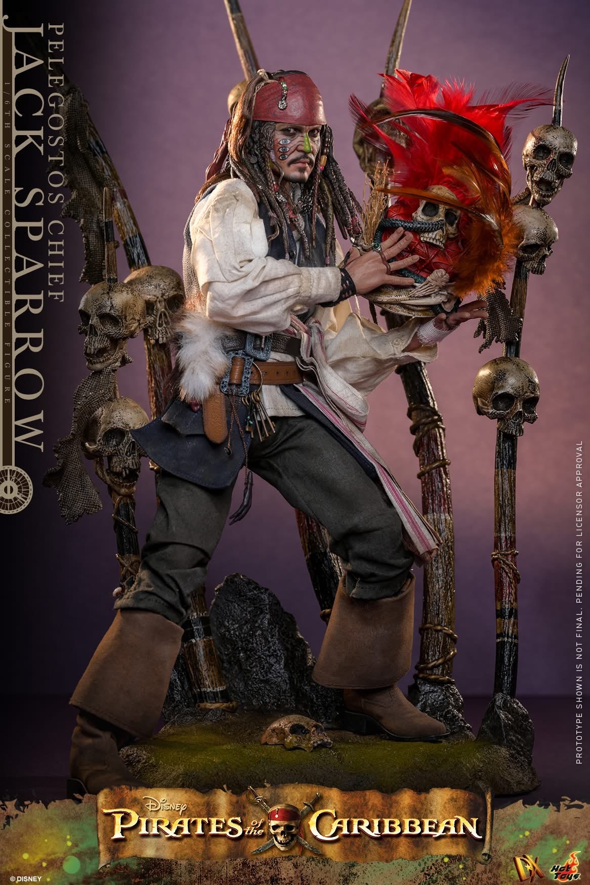 Preventa Figura Pelegostos Chief Jack Sparrow - Pirates of the Caribbean: Dead Man's Chest marca Hot Toys DX48 escala 1/6 - Image 9