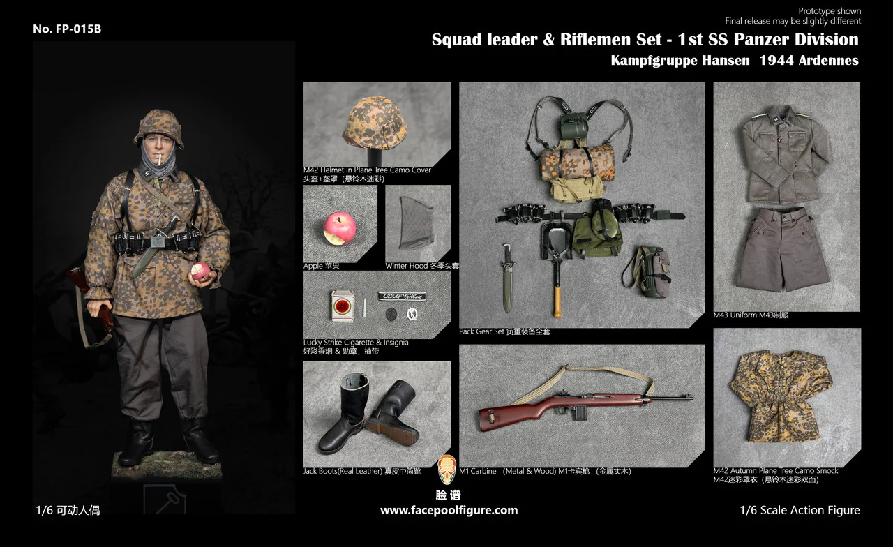 Preventa Figura Riflemen - Discover History Series - 1st Panzer Division 1944 marca Facepool FP015B escala 1/6 - Image 6