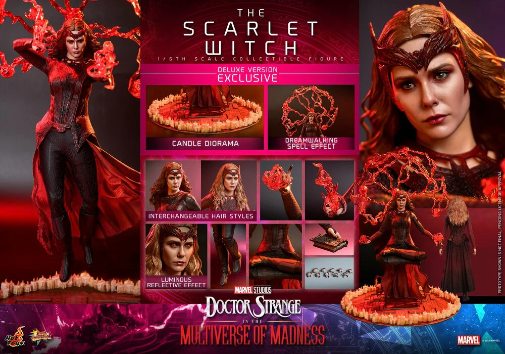 Preventa Figura The Scarlet Witch (Deluxe Edition) - Doctor Strange in the Multiverse of Madness marca Hot Toys MMS653 escala 1/6 - Image 20